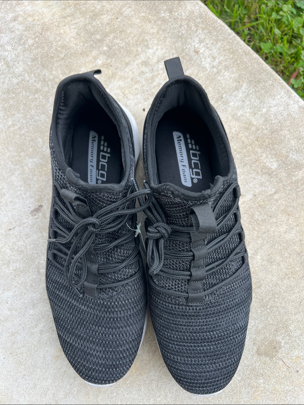 bcg Men’s Black Knit Lace-Up Sneakers